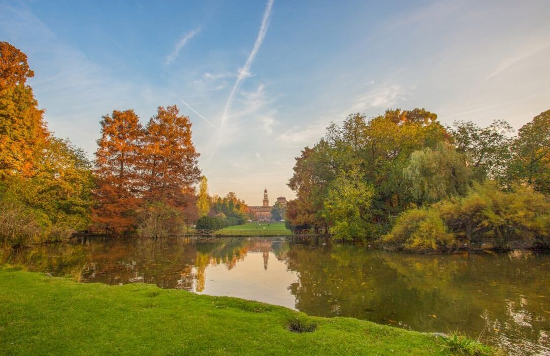 Foliage d'Autunno a Parco Sempione: tra Arte e Natura desktop picture