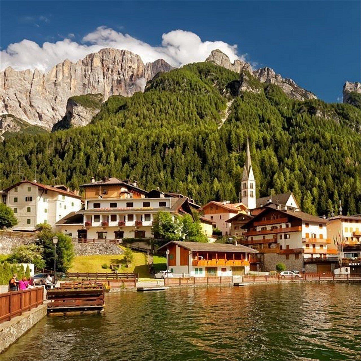 Escursione serale: il lago di Alleghe e la Cascata di Masarè desktop picture