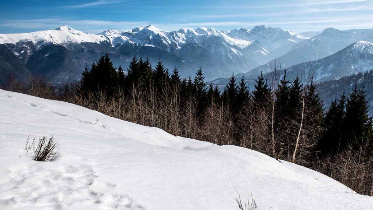 Ciaspolata a Sella Morteis con Vista sulle Alpi Liguri (Con Esperienza) desktop picture
