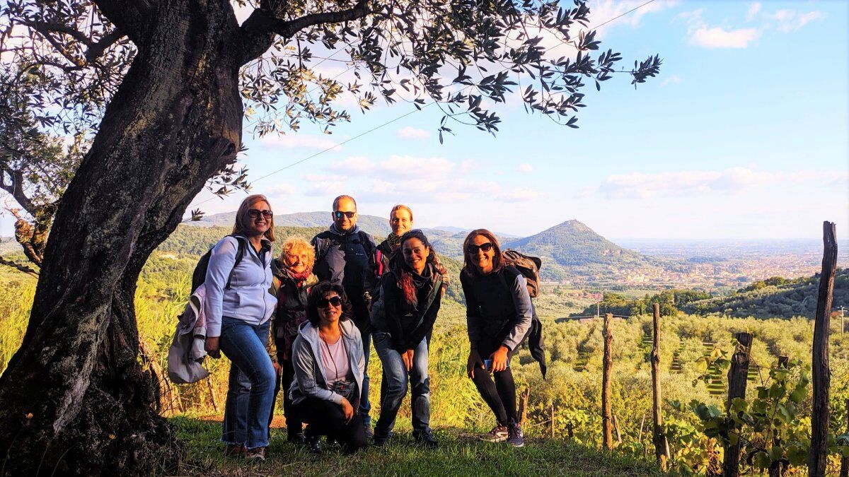 Cammino di Dante in Valdinievole e Tramonto al Castello di Montecatini desktop picture