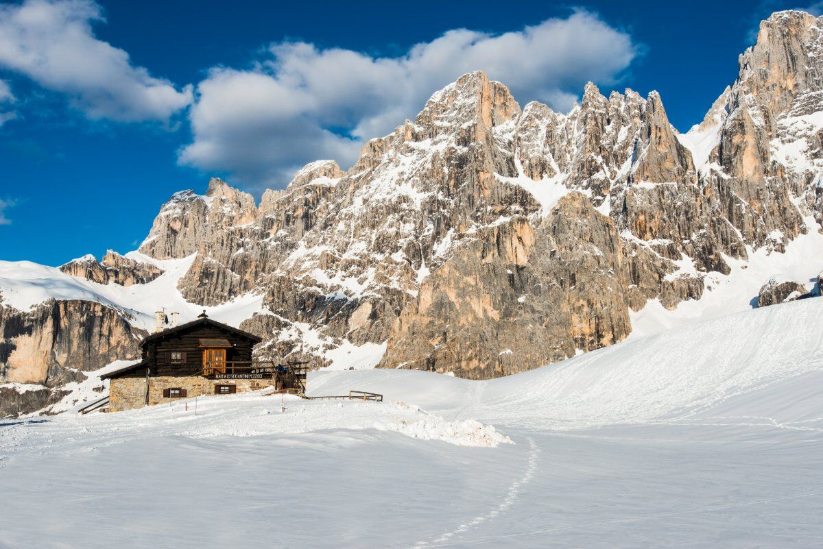 Ciaspolata con Vista sulle Maestose Pale di San Martino Ciaspolata con Vista sulle Maestose Pale di San Martino desktop picture