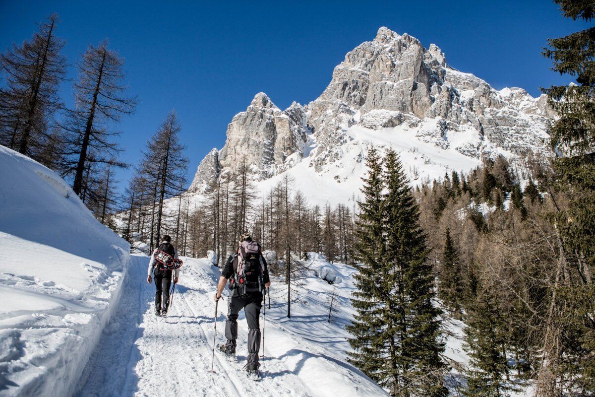 Ciaspolata in Val Pramper: da Zoldo al Parco Nazionale Dolomiti Bellunesi desktop picture