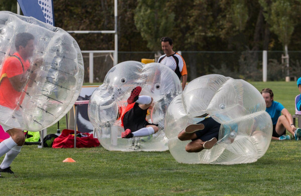 Bubble football in Val di Sole desktop picture